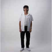 Ed's Whtite Contrast Stitch Camp Collar