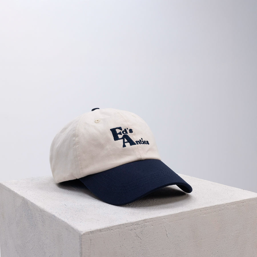 Ed's Navy and Cream 6 Panel Cap