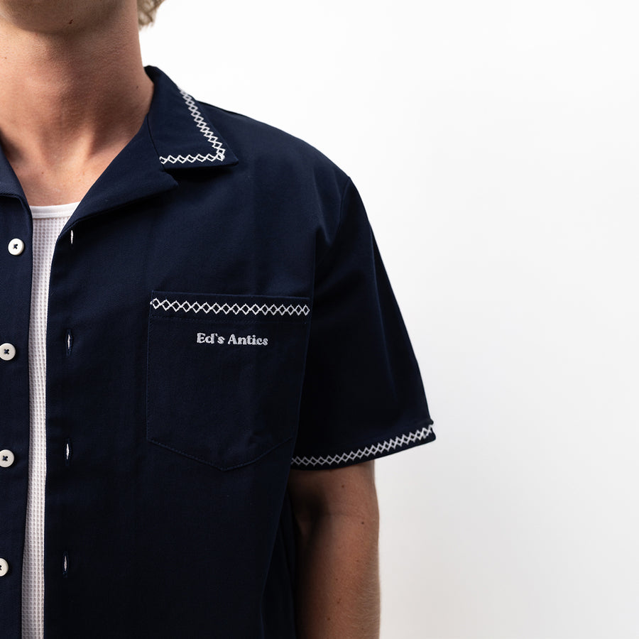 Ed's Navy Cross Stitch