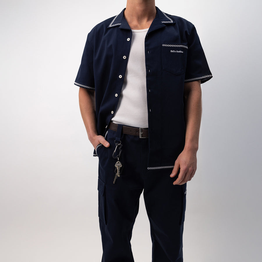 Ed's Navy Cross Stitch